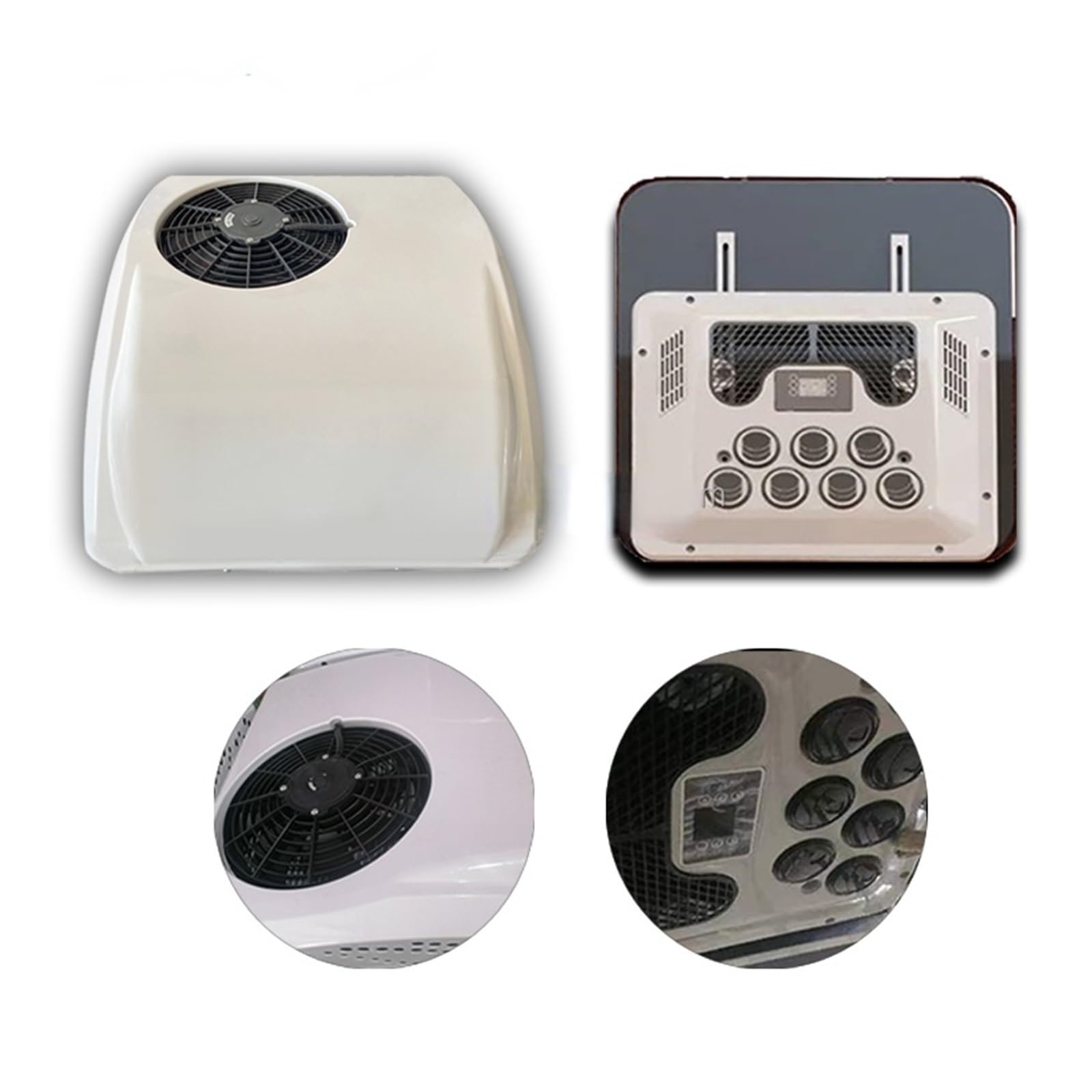 12v 24 Voltios Semi Calefacción Y Refrigeración Aire Acondicionado Camper Camión Rv En La Azotea Enfriamiento Rápido Funcionamiento Suave(Orange,12v)