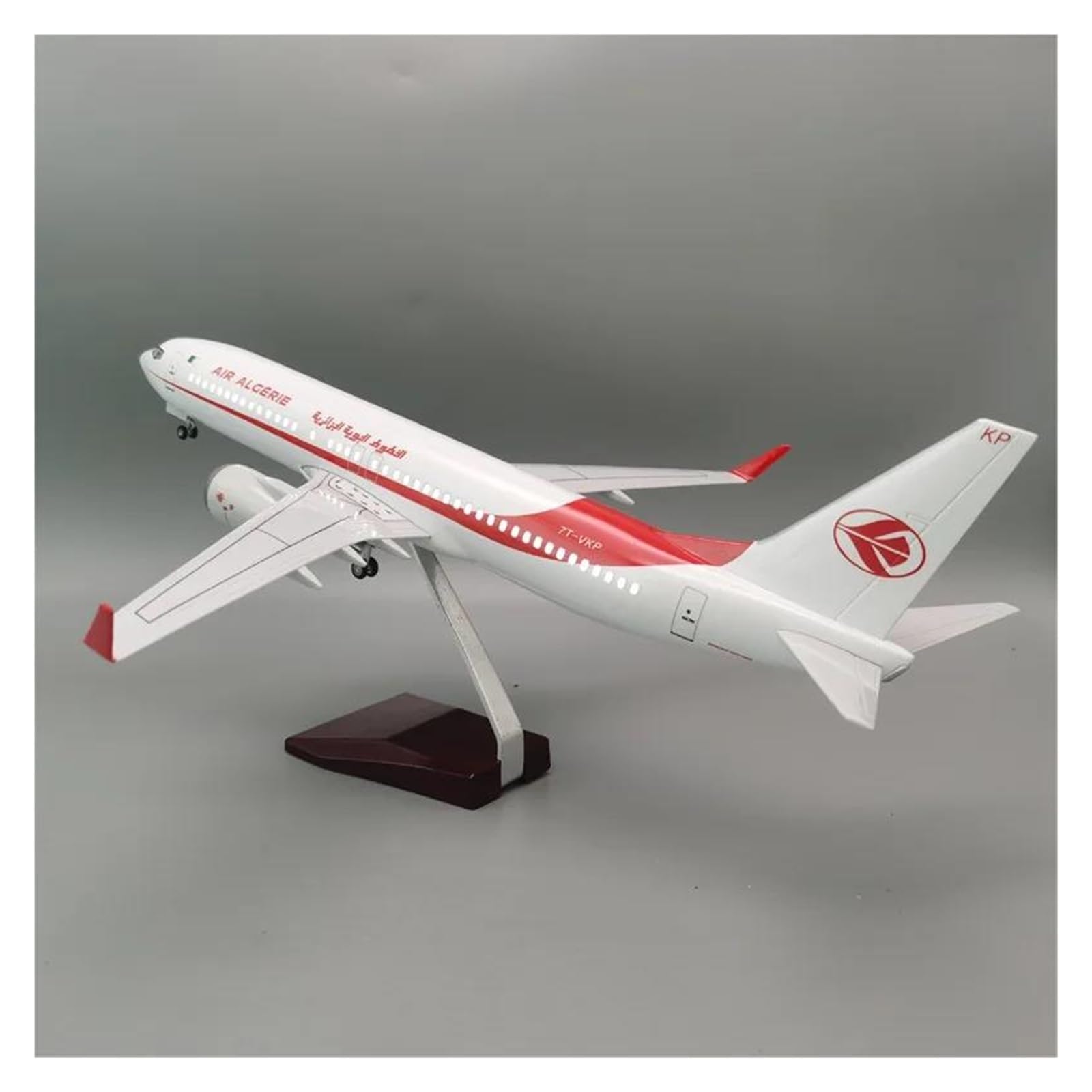 Odlewane zabawki samolotowe w skali 1/85 dla B737-800 Algerie Model samolotu stojak wystawowy model samolotu kolekcjonerskiego samolot T wyświetlacz biurkowy samolot do zbierania i wyświetlania (ze