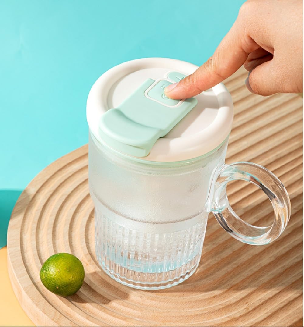 Automatic Stirring Mug Cup, Electric Shaker Bottle for Protein Shakes, Novelty Coffee Mugs, Portable Mixer Cup and Blender Bottle with Straw, One Click Stirring (Cyan)