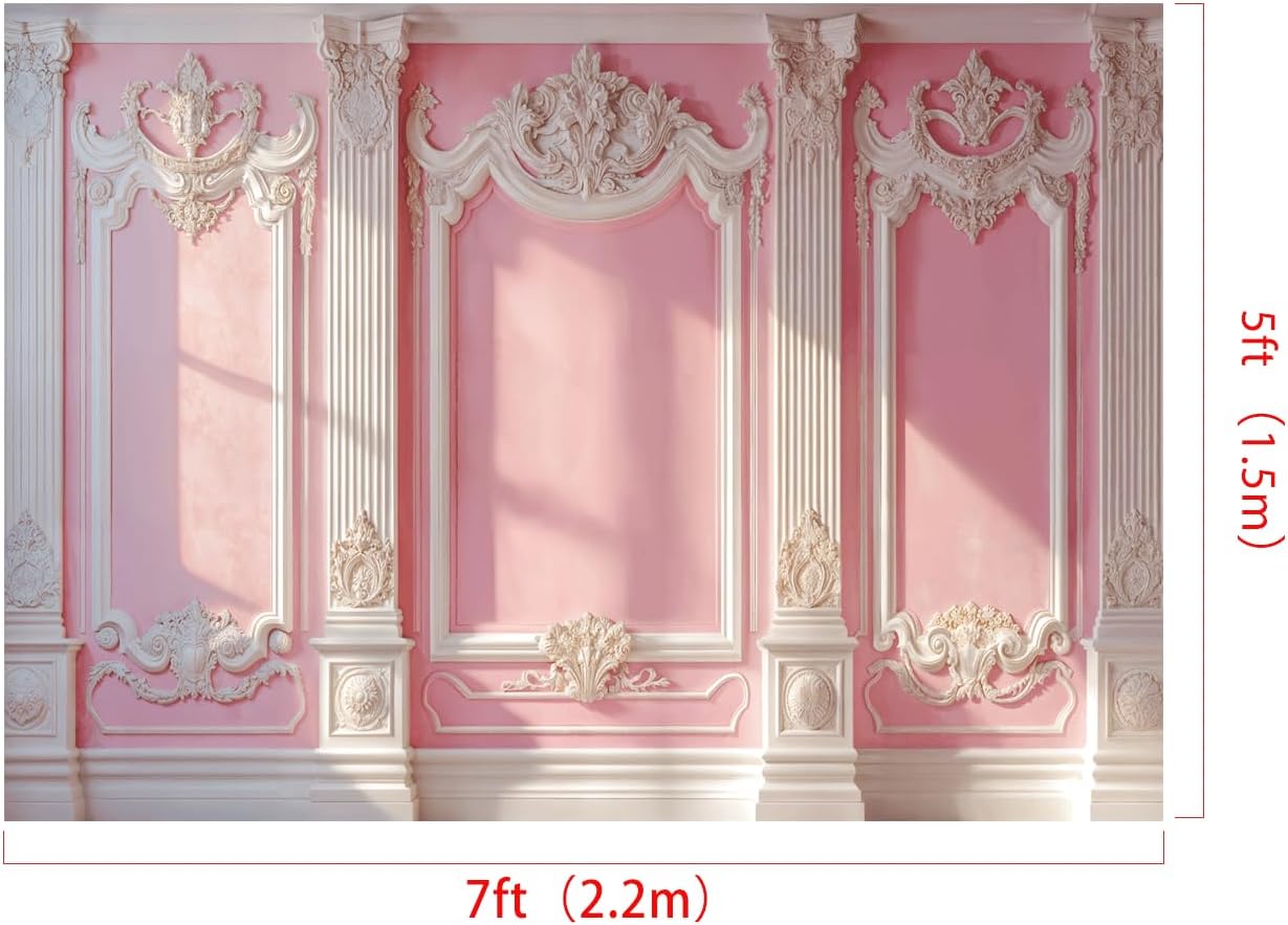 Kate Pink Elegant Wall Backdrop for Photography Vintage Wall Home Decoration Background Photo Studio Props 7x5ft
