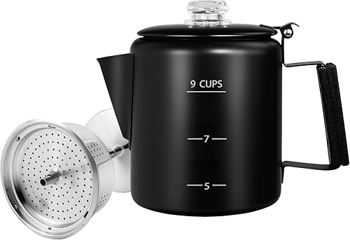 Miniatura 14 de Cafetera Percoladora Sin Revestimiento de 12 Tazas Olla de Café de Acero Inoxidable 304 Olla Moka para Estufa Cafetera Espresso Italiana Greca