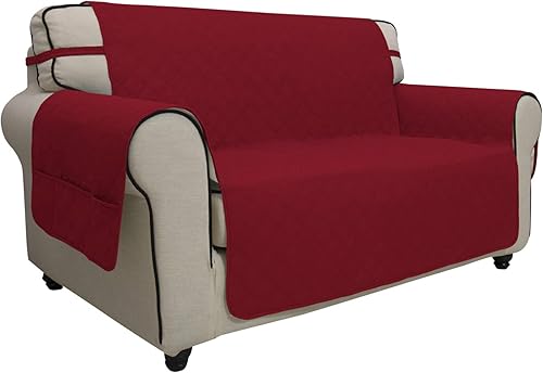 Easy-Going Funda para sofá, funda de sofá biplaza, impermeable, lavable, para sofá de 2 cojines, tela antideslizante, protector de muebles con