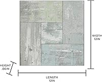 Vista 6 de FloorPops FP3290 Boardwalk Peel & Stick Floor Tiles, Grey