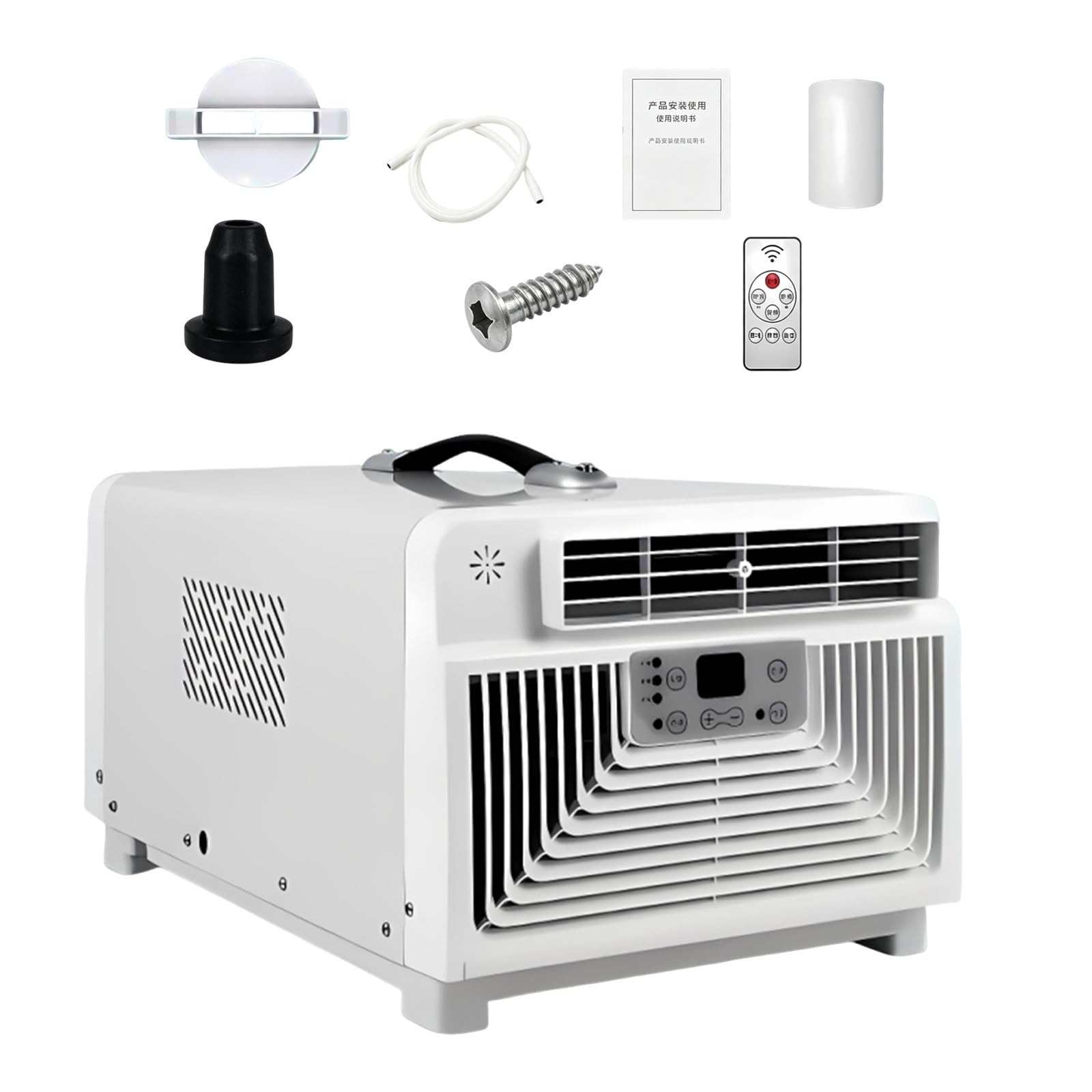 3400 BTU Aire Acondicionado Portátil Frío Calor, 300W Pequeño Calentador Enfriamiento para Campamento de Invierno, Van Life Accesorios, Silencioso Noche Sin Desagüe Drainage