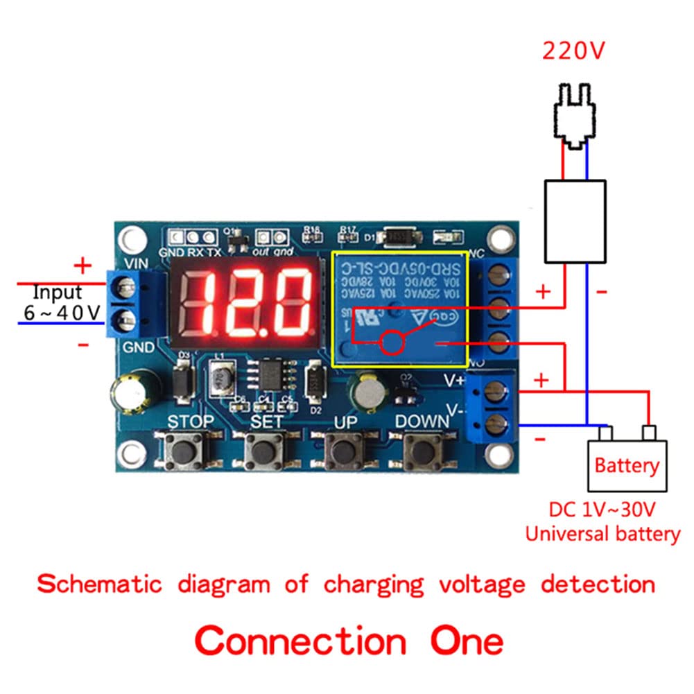 ISTOVO DC 6-40V BatterieladegeräT Steuerschalter Unterspannung ÜBerspannungsschutzplatine Auto Abgeschnitten Disconnect Kontrolleur