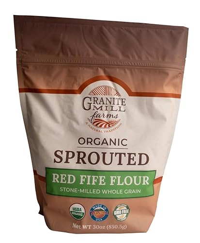 Granite Mill Farms Harina de trigo rojo orgánico germinado, 30 onzas