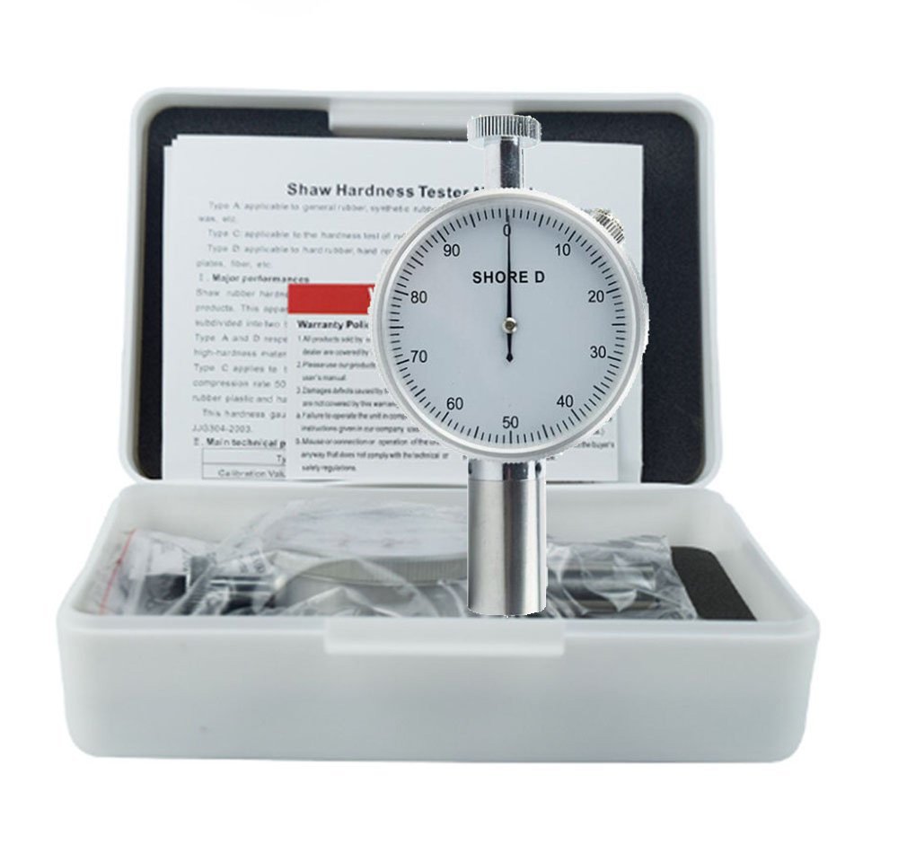 Shore Hardness Tester Type D Durometer Dial Single Pointer Hardness Meter with Analog Portable Durometer Shore D Sclerometer Tester