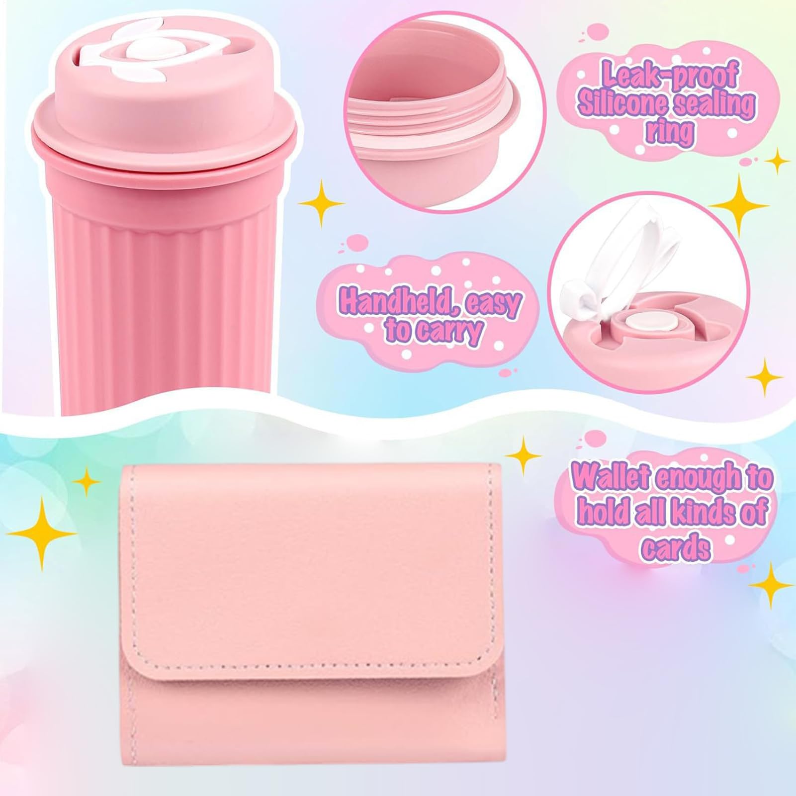 Porte-Monnaie de Jeu : Ensemble de Maquillage avec téléphone Jouet, Porte-Monnaie pour Petites Filles pour sœurs, camarades de Classe, d'âge préscolaire de 3 à 6 Ans, Petite-Fille
