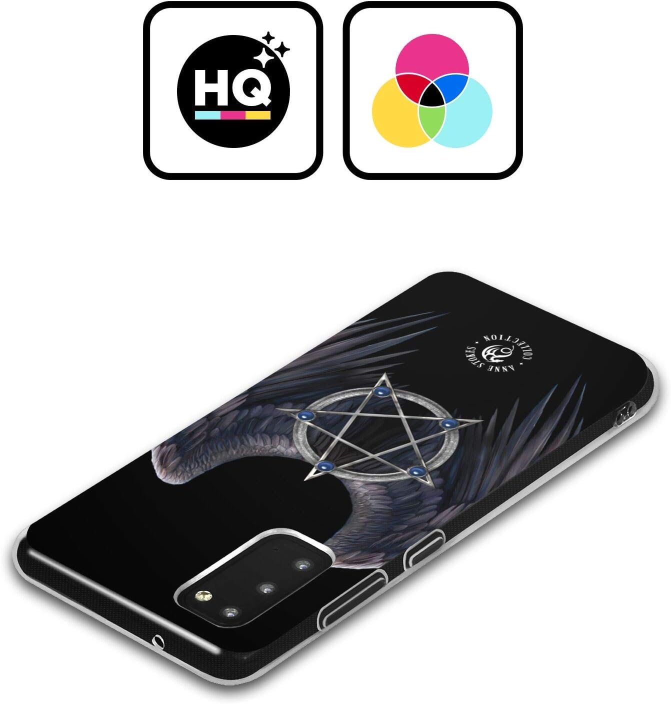 Head Case Designs Officially Licensed Anne Stokes Winged Pentagram Raven Gel Case [Military Grade Protection] Compatible with Samsung Galaxy S21 5G