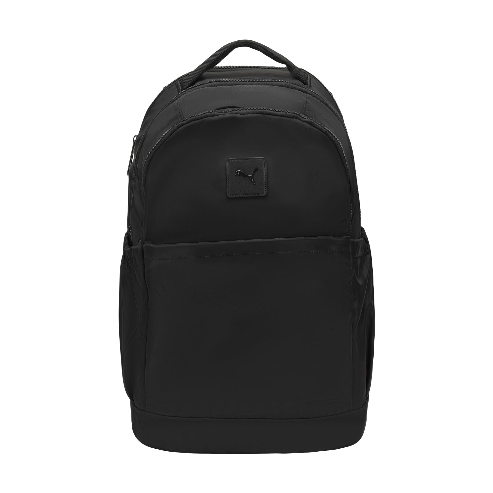 Women's Candid Nylon Backpack with Laptop Compartment, Luggage Strap & Key Clip, Black, One Size