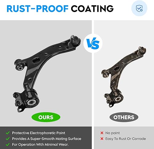 Miniatura 10 de 10 brazos de control inferiores delanteros con rótulas + varillas de acoplamiento + eslabones de barra estabilizadora para Mazda 3 2004-2009, Mazda