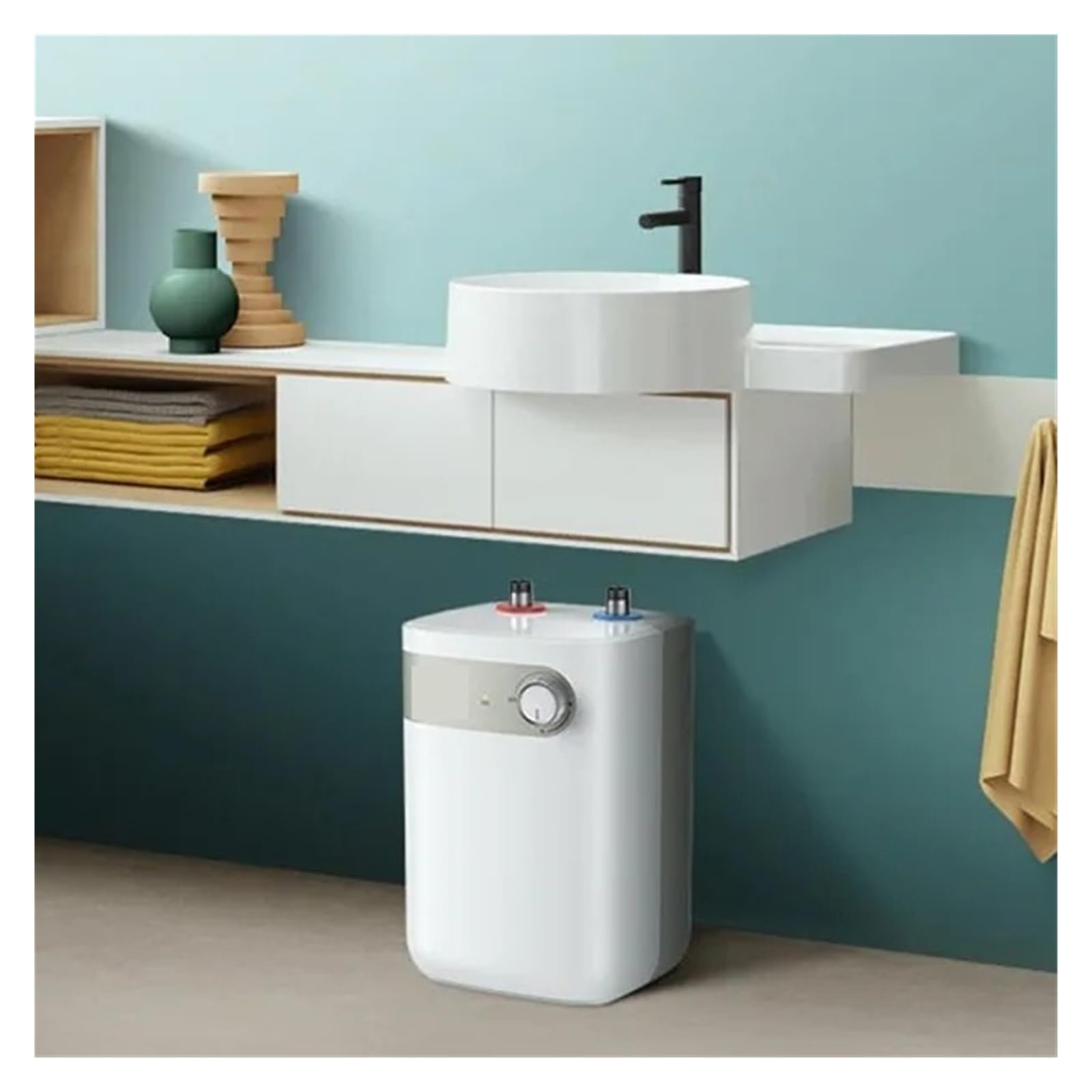 2000W Riscaldamento Rapido 5 Litri Piccolo Scaldabagno Elettrico Sicuro Riscaldatore Di Acqua Istantaneo Manopola Controllo Aiuto In Cucina Veloce E Comodo