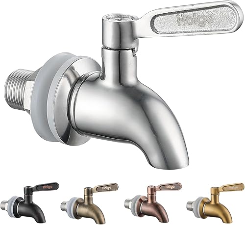 Holge Espiga de acero inoxidable pulido prémium para dispensador de bebidas para frascos, jugos, bebidas frías, vino, cerveza