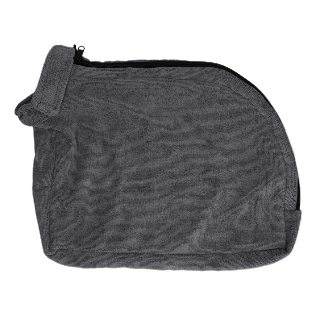 Doggybag – Sac de séchage pour Chien en Microfibre – Taille XS – Longueur de Dos 30 cm – Serviette pour Chien – Ultra Absorbant et à séchage Rapide avec Fermeture Velcro – Gris