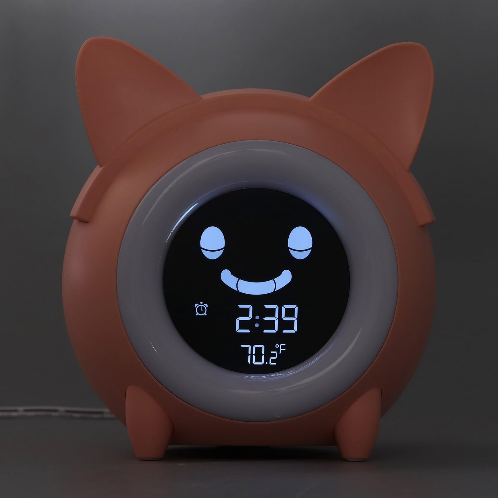 Réveil Chat de Dessin animé, Chronométrage Numérique au Design Adorable avec Veilleuse pour l'entraînement au Sommeil des Enfants (Pink)
