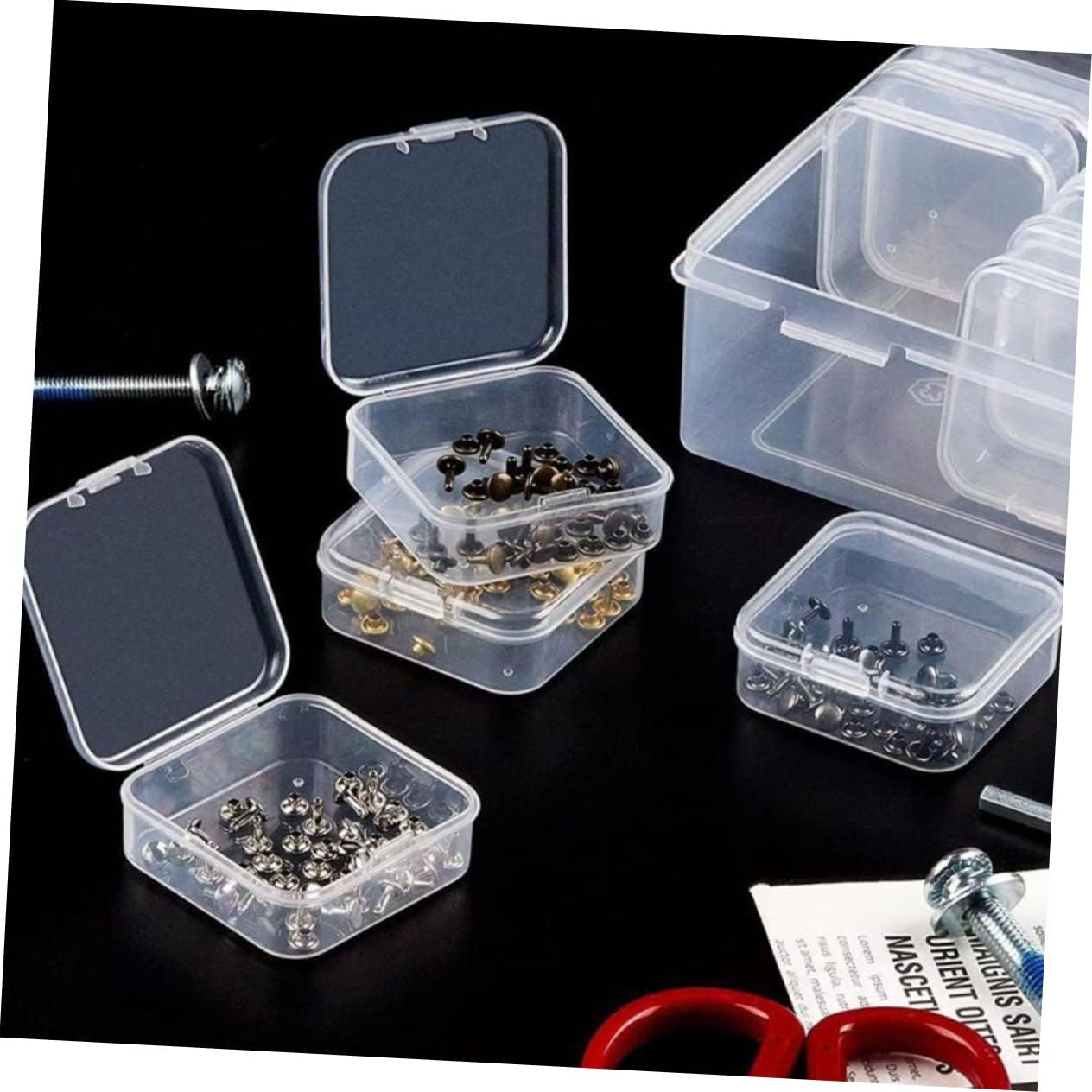 Uonlytech 1set Transparent Jewelry Organizer Box Multi-grid Dividers Portable Storage Container for Earrings and Accessories for Crafting and Home Decor