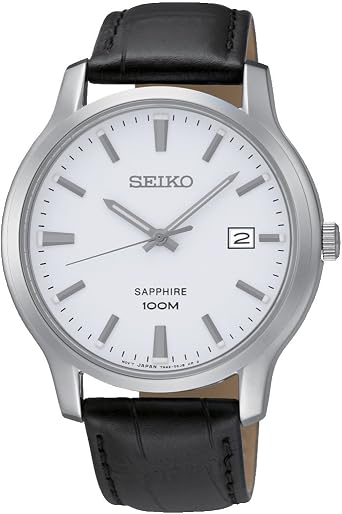 Seiko SGEH43P1 - Orologio da uomo, analogico al quarzo, cinturino in pelle  : Amazon.it: Orologi