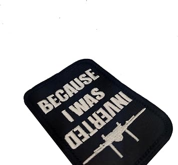 Because I was Inverted Embroidered Applique Patches Sewing Fabric Funny Applique Patches Tactical Military Emblem Badges
