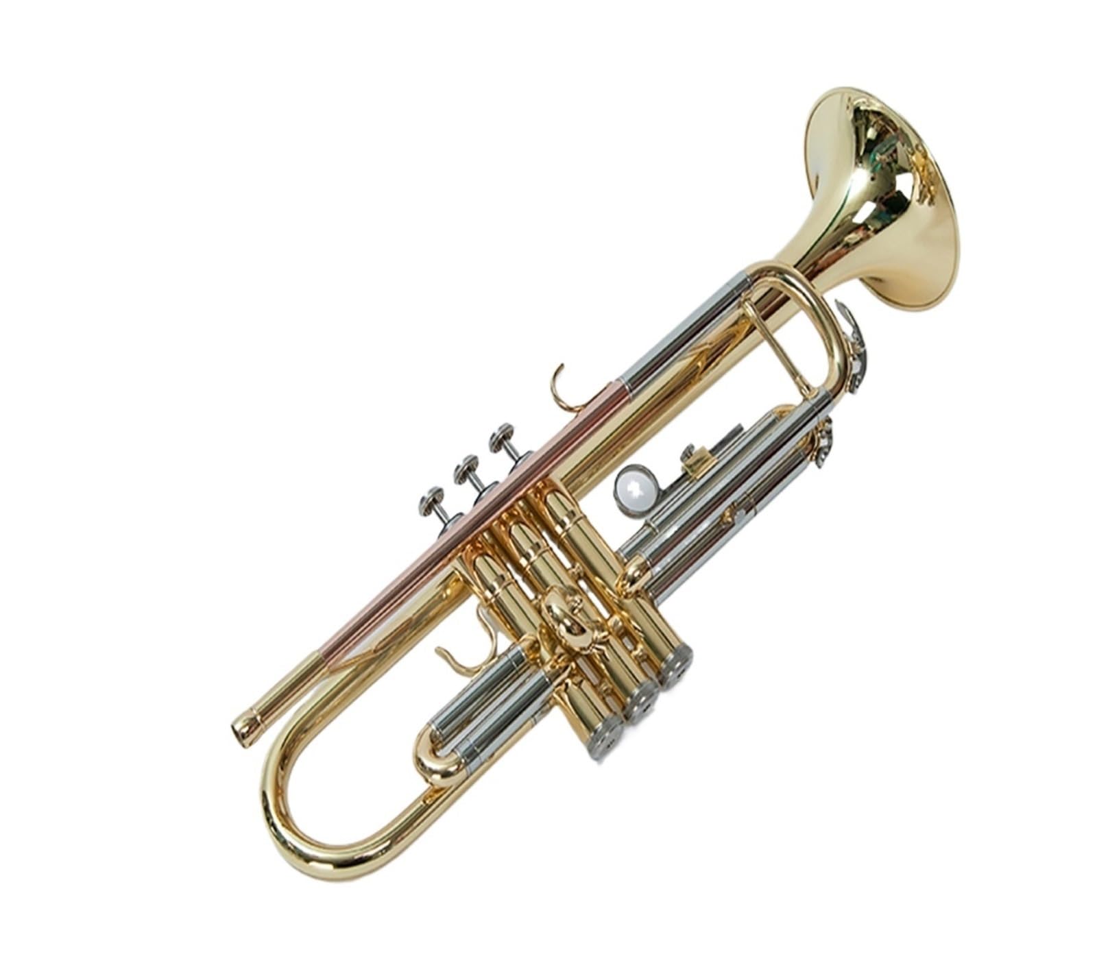 trąbka instrument Trójkolorowa profesjonalna trąbka B-dur z brązu fosforowego dla początkujących do gry na profesjonalnych instrumentach dętych