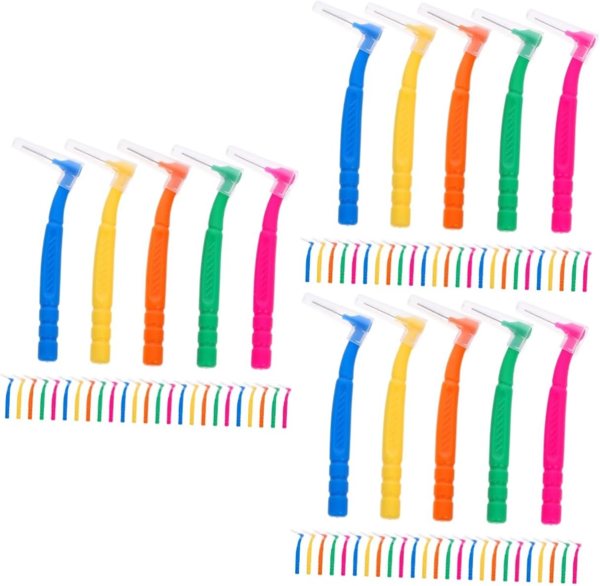 Didiseaon 90pcs Interdental Brush Lightweight Tooth Cleaning Tools for and Oral Care Shaped Design for Cleaning Yellow
