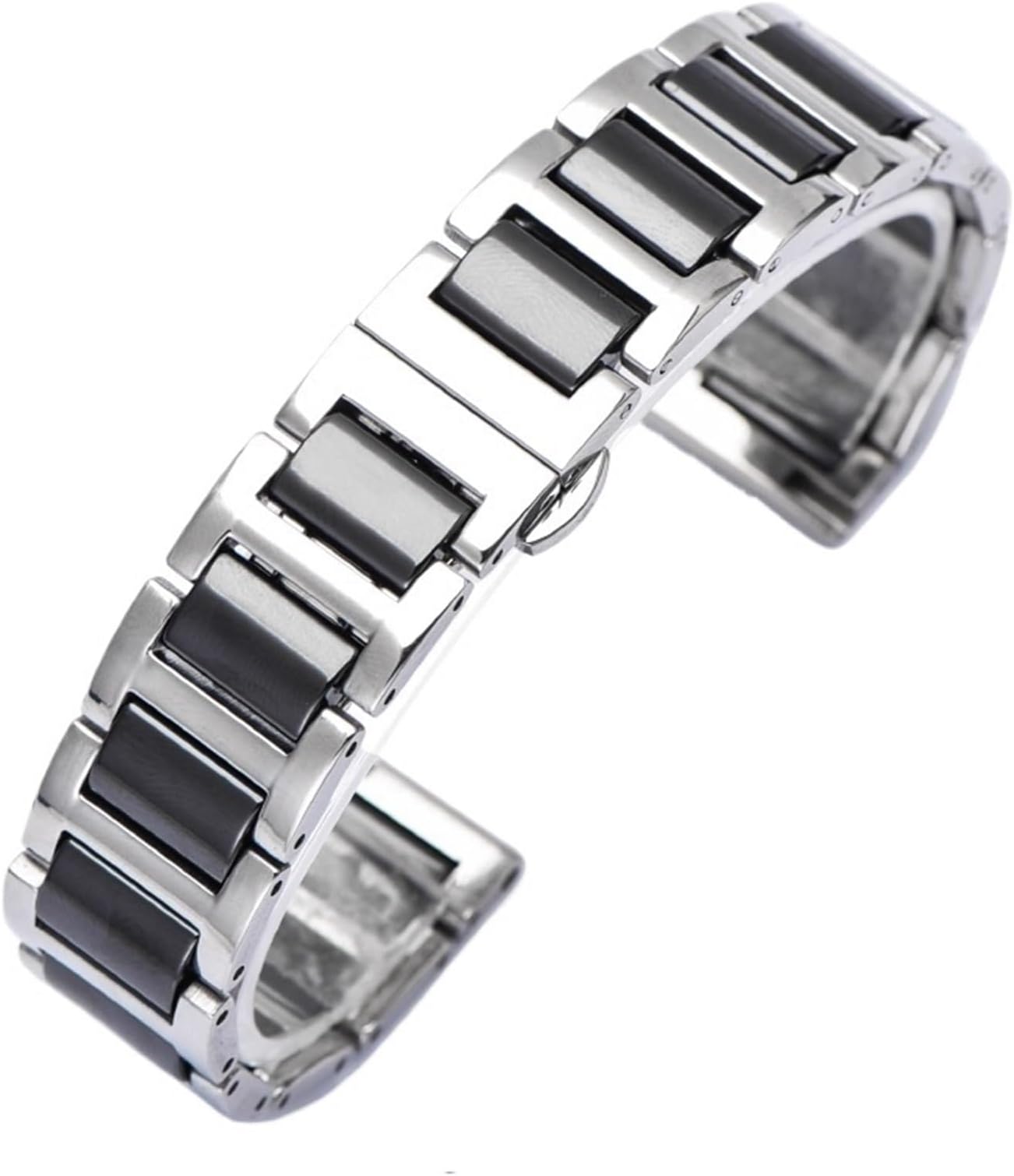 Ceramic Solid Stainless Steel Wrist Bracelet 12/13/14/15/16/17/18/19/20/21/22MM Watch Strap Quick Release Band