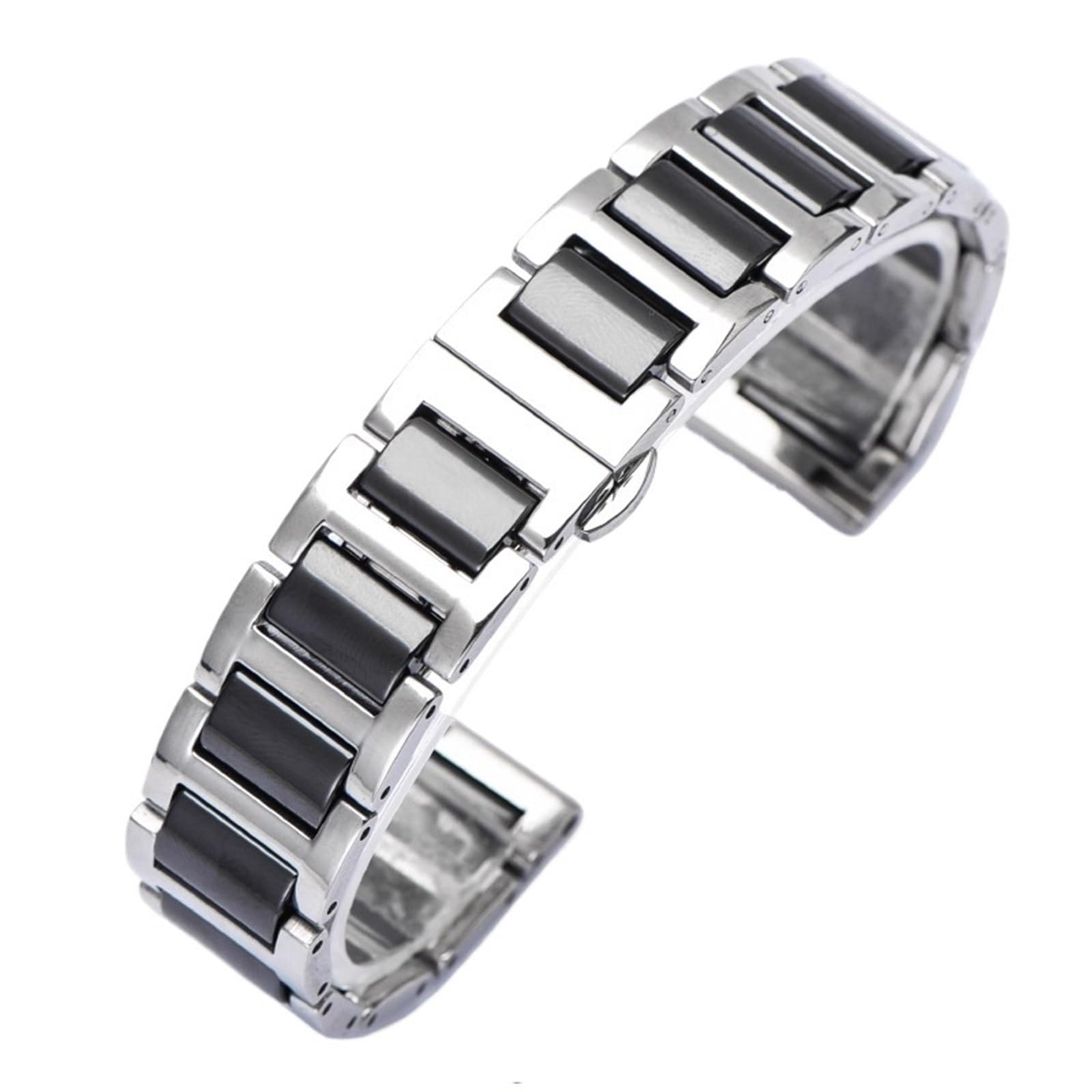Ceramic Solid Stainless Steel Wrist Bracelet 12/13/14/15/16/17/18/19/20/21/22MM Watch Strap Quick Release Band