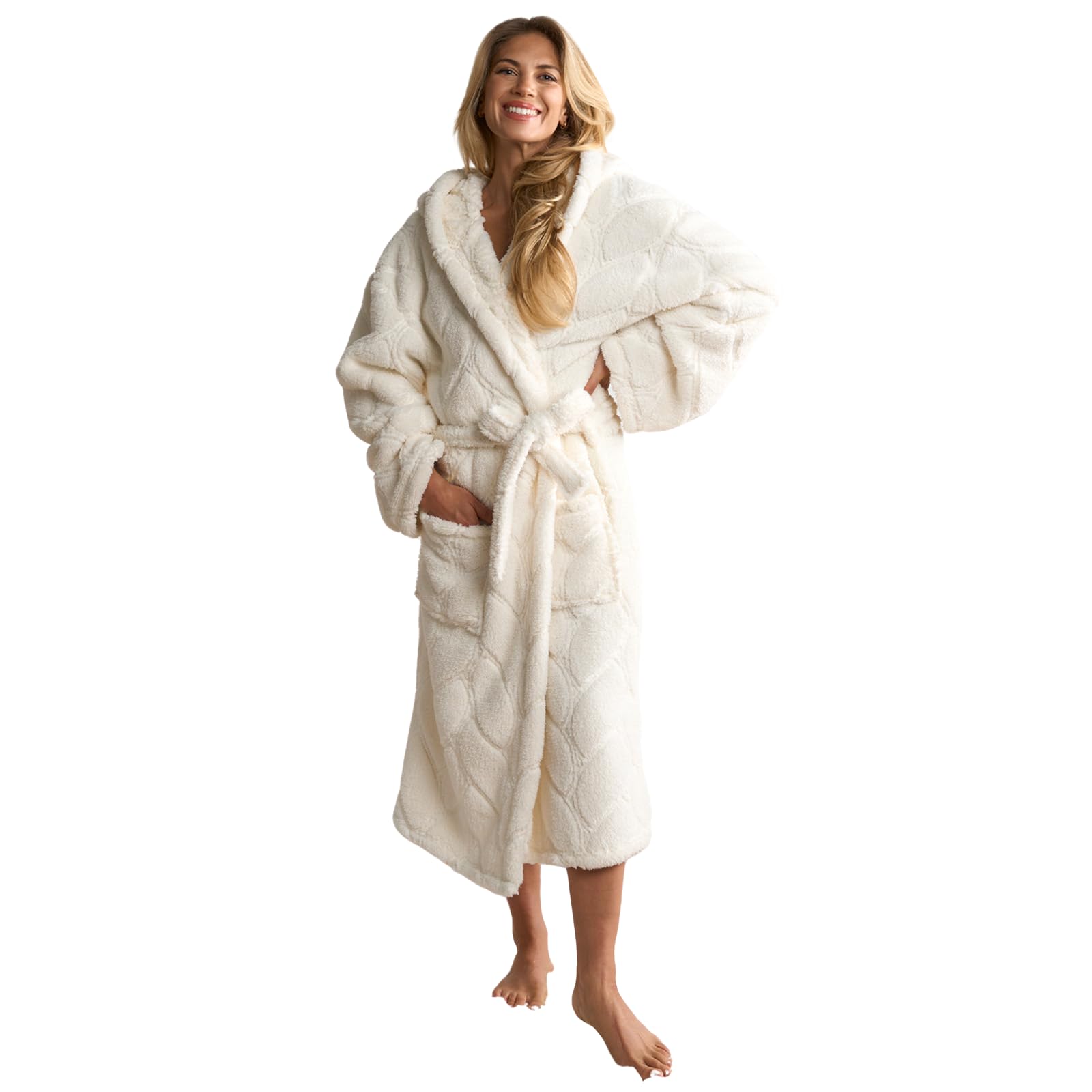 sherpa dressing gown ladies Womens Nightwear Womens Designer Dressing Gowns Loungeable Sherpa Maxi Dressing  Gown With Luxury Fleece Lined Hood