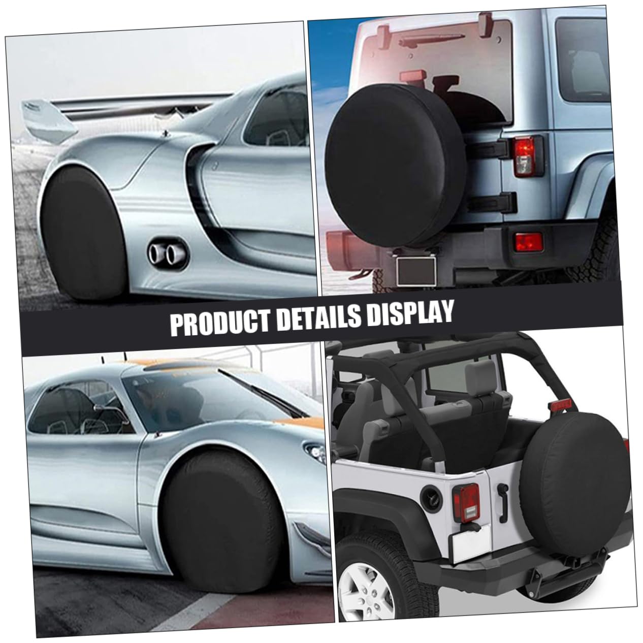 PRETYZOOM 2pezzi Copriruota in Pvc Per Pneumatici Scorta Adatto Auto Suv Camion e Camper Protezione e Antiusura Facile Installazione