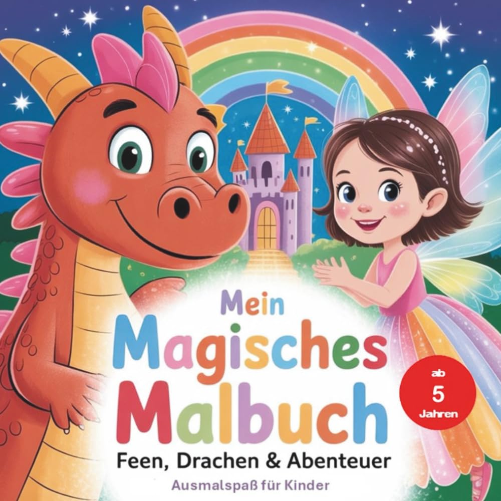 Mein magisches Malbuch: Feen, Drachen & Abenteuer – Ausmalspaß für Kinder ab 5 Jahren