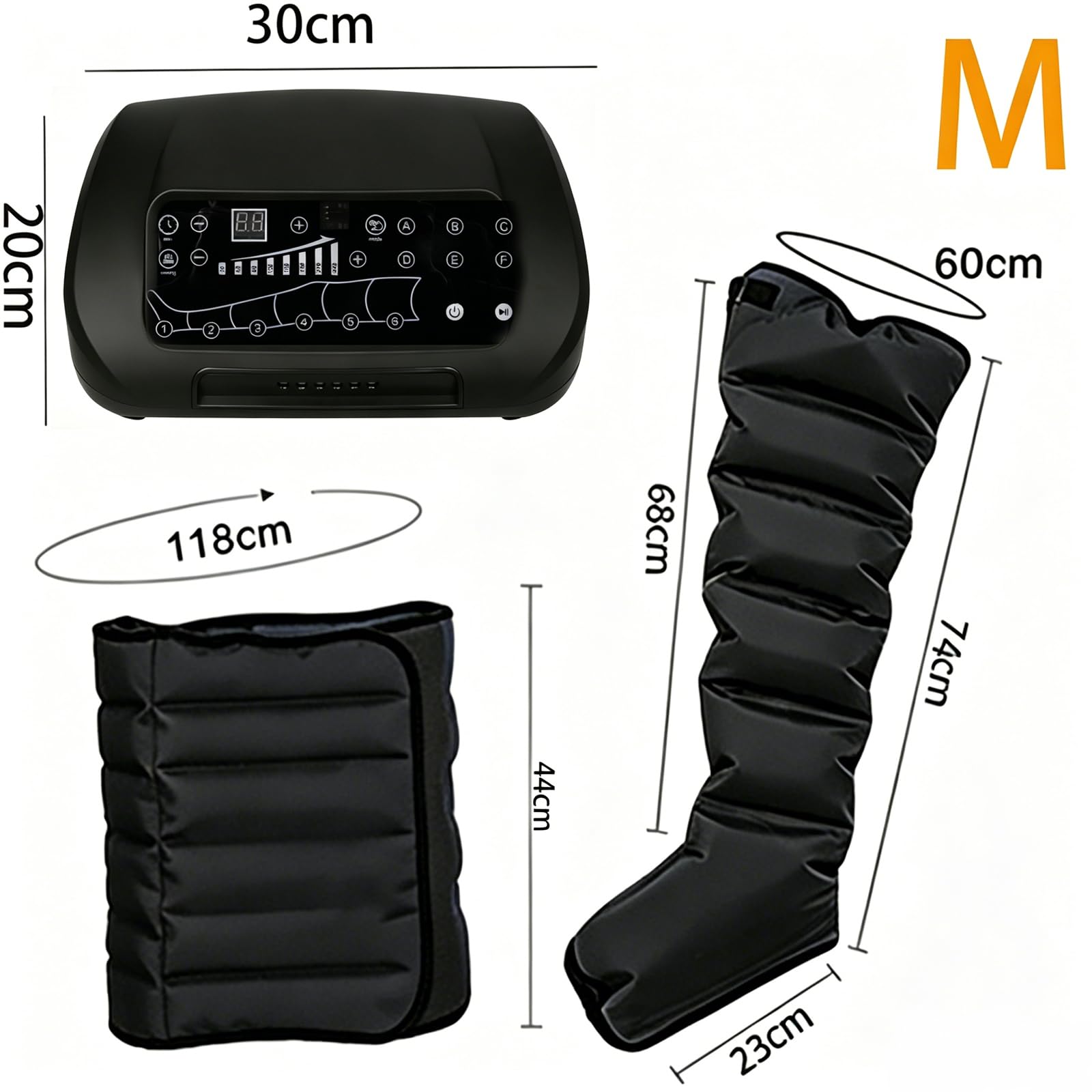 Botas de Presoterapia con Compresión para Piernas en Casa | Cubre Muslos, Pantorrillas y Pies, Ideal para Deportistas, Corredores y Personas Activas tras el Ejercicio