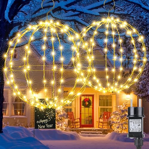 Joomer Weihnachtsbeleuchtung Außen Hängende LED Kugel Lichter Strom Leuchtkugel 33cm 144 LED und 28cm 120 LED Timer Weihnachtsdeko Innen 8 Modi Wasserdichte für Garten Party (2 Stück, Warmweiß) Joomer Weihnachtsbeleuchtung Außen Hängende LED Kugel Lichter Strom Leuchtkugel 33cm 144 LED und 28cm 120 LED Timer Weihnachtsdeko Innen 8 Modi Wasserdichte für Garten Party (2 Stück, Warmweiß)
