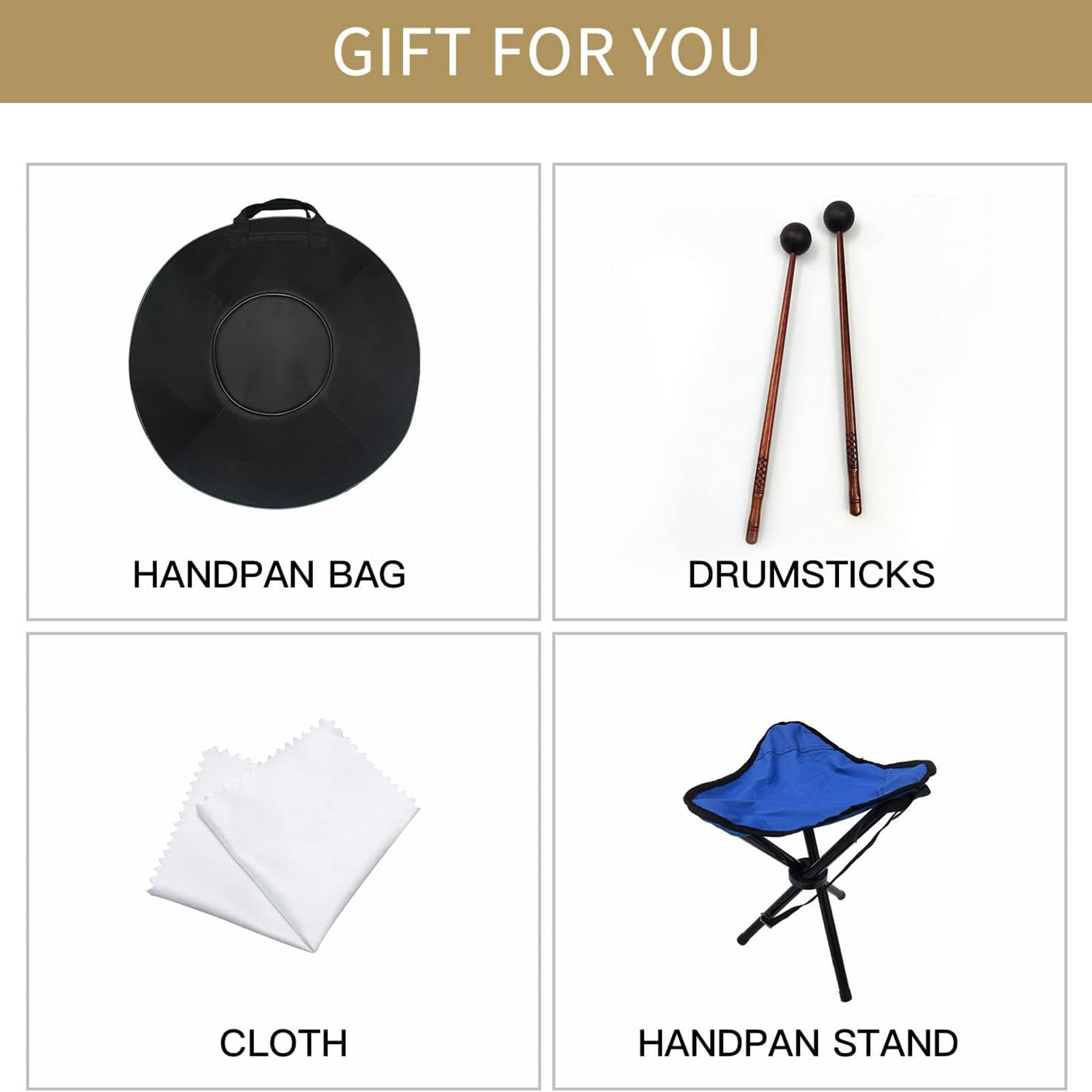 Amazon | ハンドパン Dマイナー 22インチ スチールハンドドラム 10音