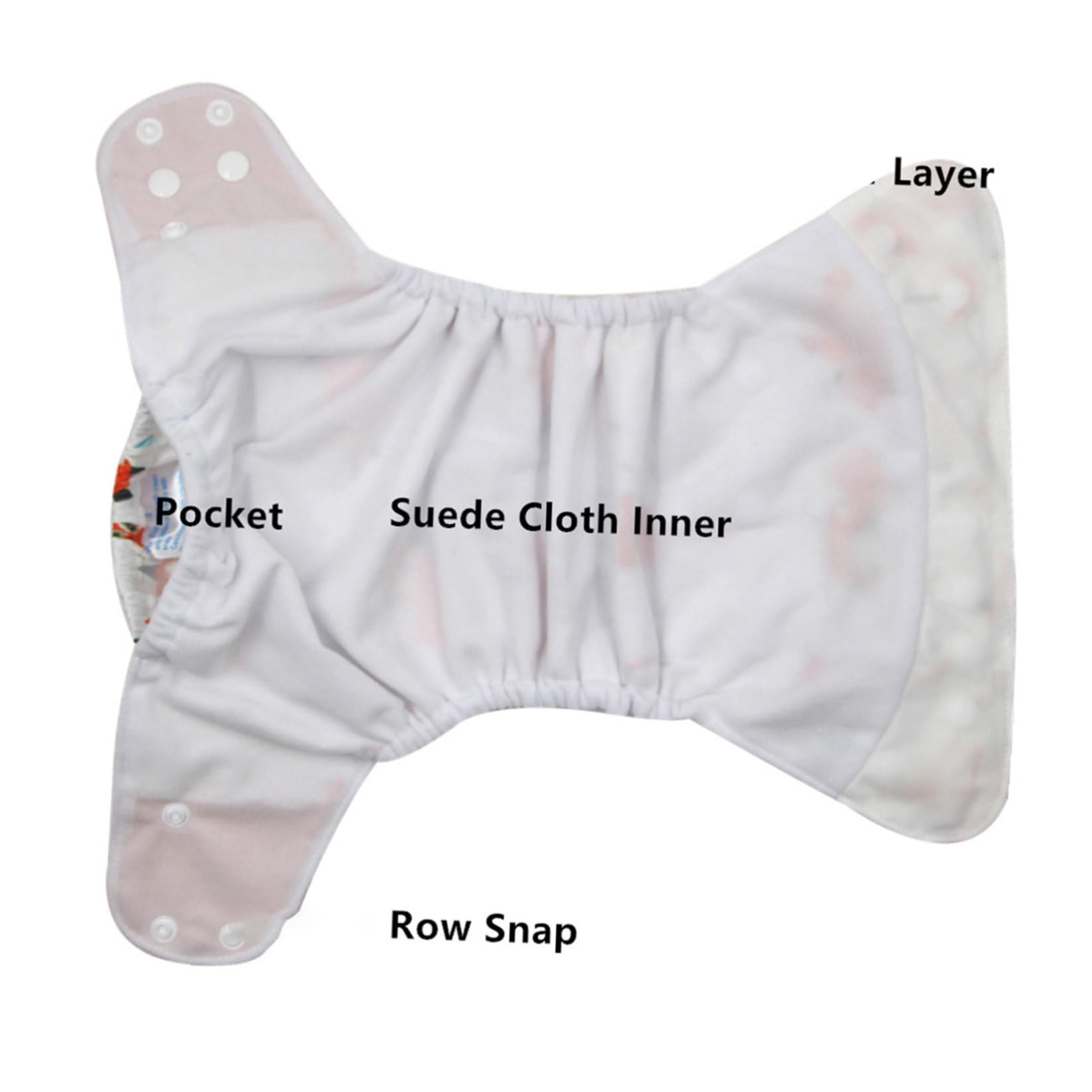 Abaodam Confezione Da 4 Pannolini Lavabili Per Neonati Pannolini in Materiale Confortevole Per Bambini