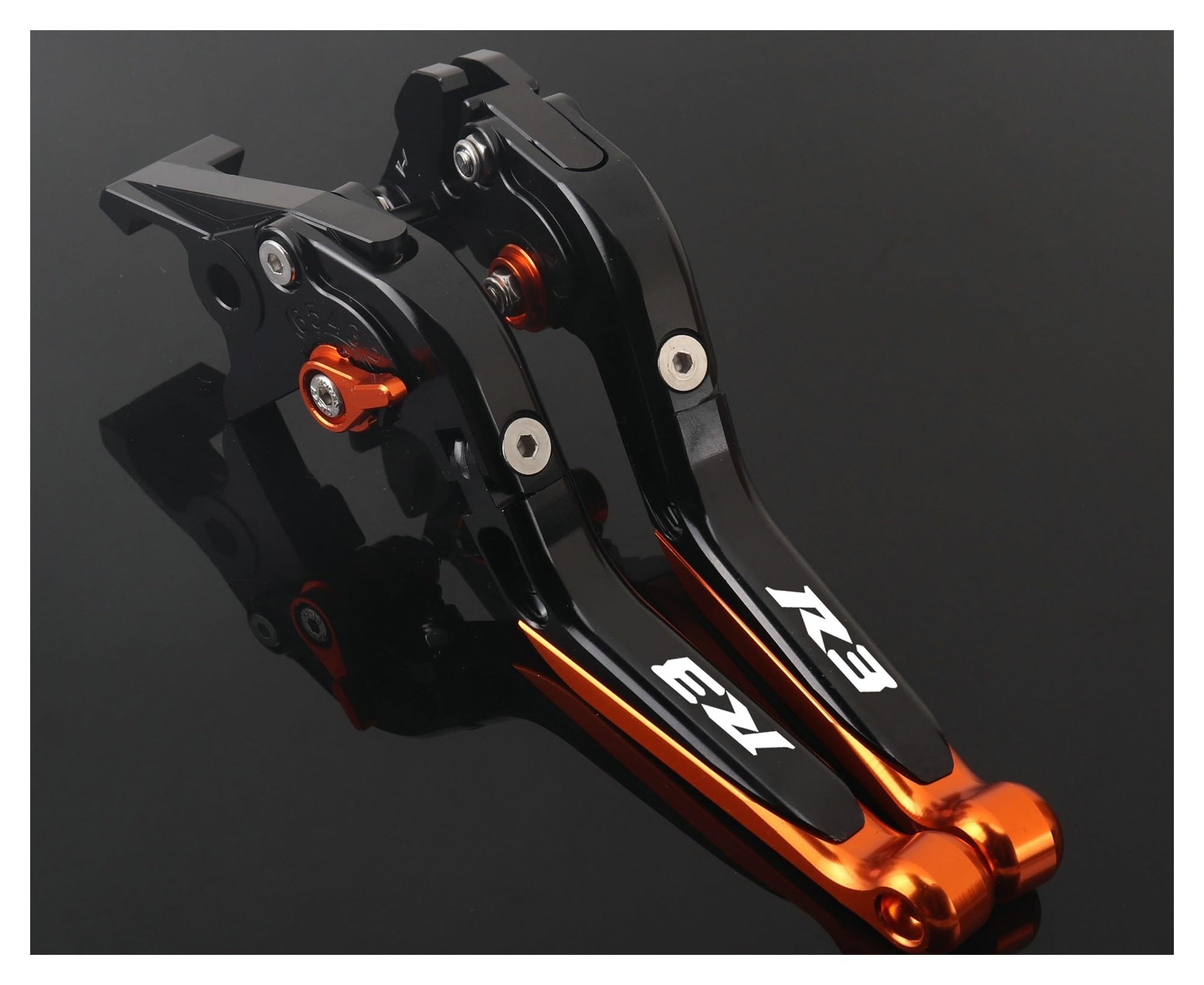 Lijiurger Black-Orange Motorcycle Clutch Lever For Yzf-R3 Yzfr3 R3 2015-2024 Motorcycle Master Brake Lever Clutch Set Adjustable Folding Handle Guard Levers