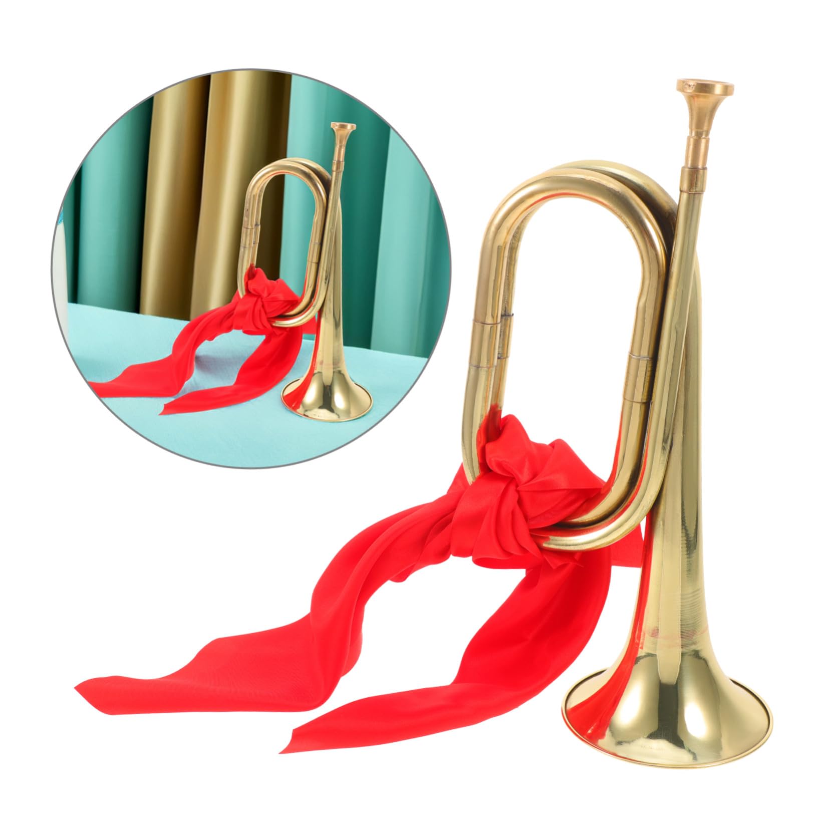 Corneta de Llave Profesional para Principiantes y Estudiantes de Aleación de Cobre Instrumento de Viento Ligero y Fácil de Operar Acabado Dorado y Artesanía