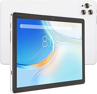 HEEPDD 10 Inch Tablet, 6GB 256GB Octa Core Processor Night Reading Mode Gaming Tablet 100-240V for Android 11 for Study (White)