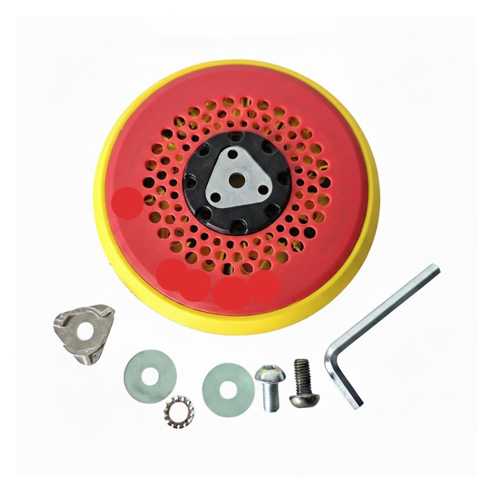discos de lija para pulidora Almohadilla de respaldo lijado 150 mm for lijadora orbital Adaptadores rosca M8 y 5/16"-24 48 orificios para Molienda y Pulido