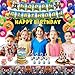 Birthday Party Supplies, Party Decorations Include Happy Birthday Banner, Backdrop, Tablecloth, Cake Toppers, Cupcake Toppers, Latex Balloons, Hanging Swirls, Balloons