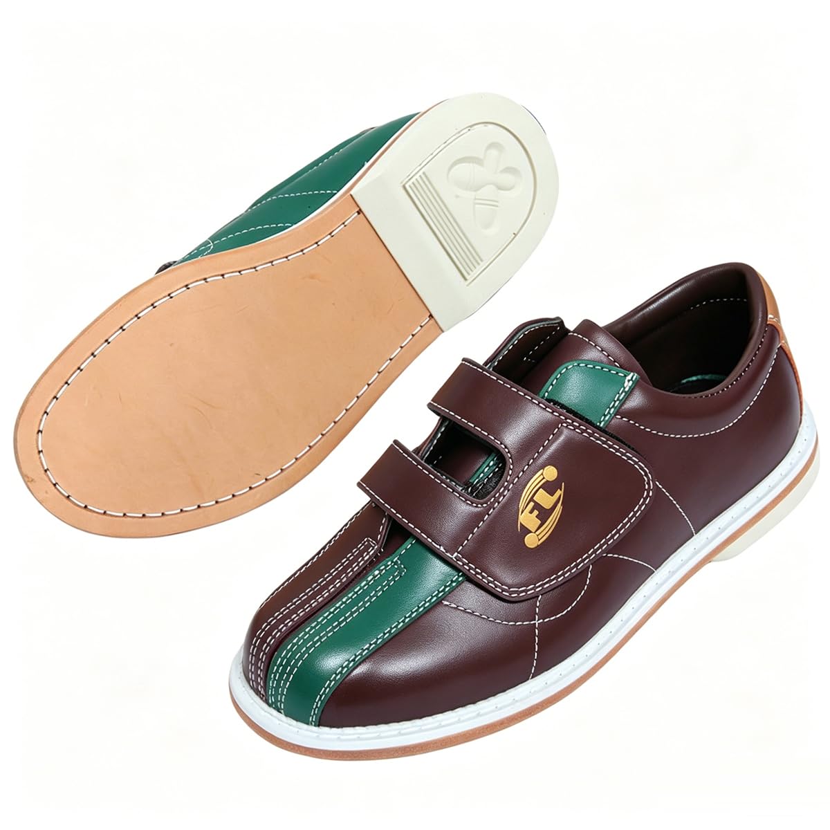 Herren-Bowlingschuhe Universelle Gleitsohle, für Links- und Rechtshänder, Garten-Bowling-Übungsschuhe mit Klettverschluss