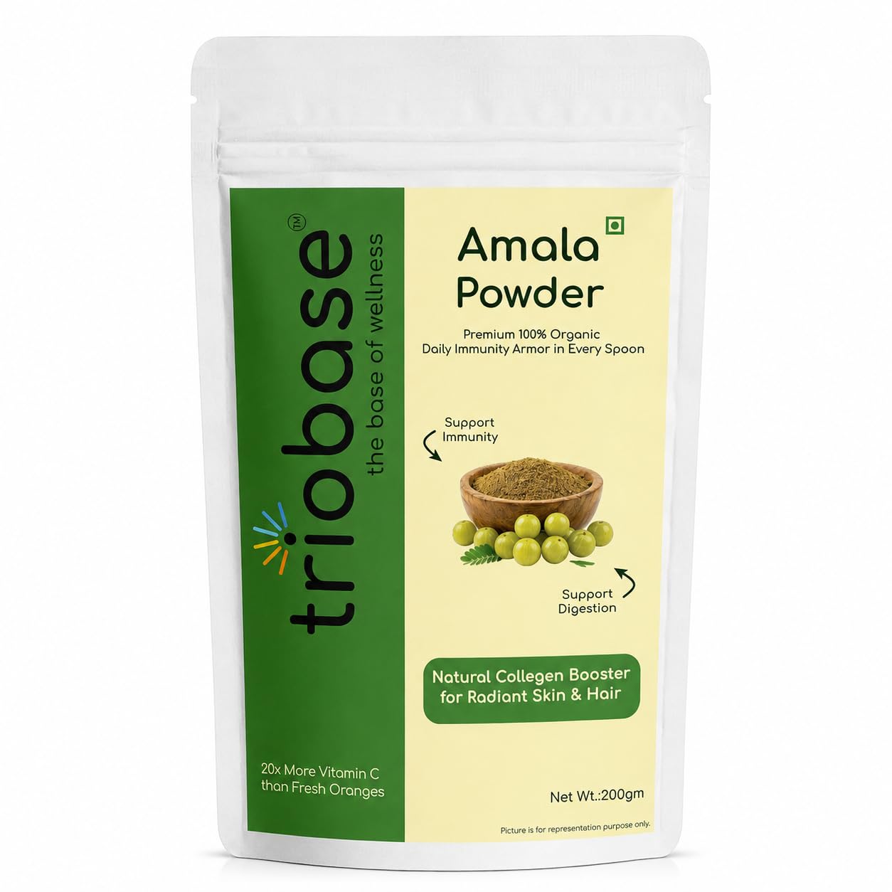 TRIOBASE Organic Amla Powder 100% Natural • Rich in Vitamin C • Antioxidant Support Supports Immunity • Healthy Hair • Better Digestion • Glowing Skin Nature's Superfood for Everyday Wellness-image-34