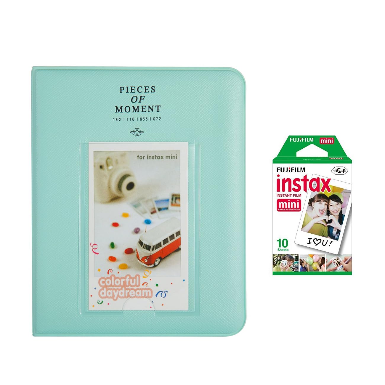 ZENKO 64 Pockets Photo Album for Fujifilm Instant Mini 12 11 9 8 40 Evo Liplay 7S Instant Camera/Mini Link with 10×1 film (Ice Blue)