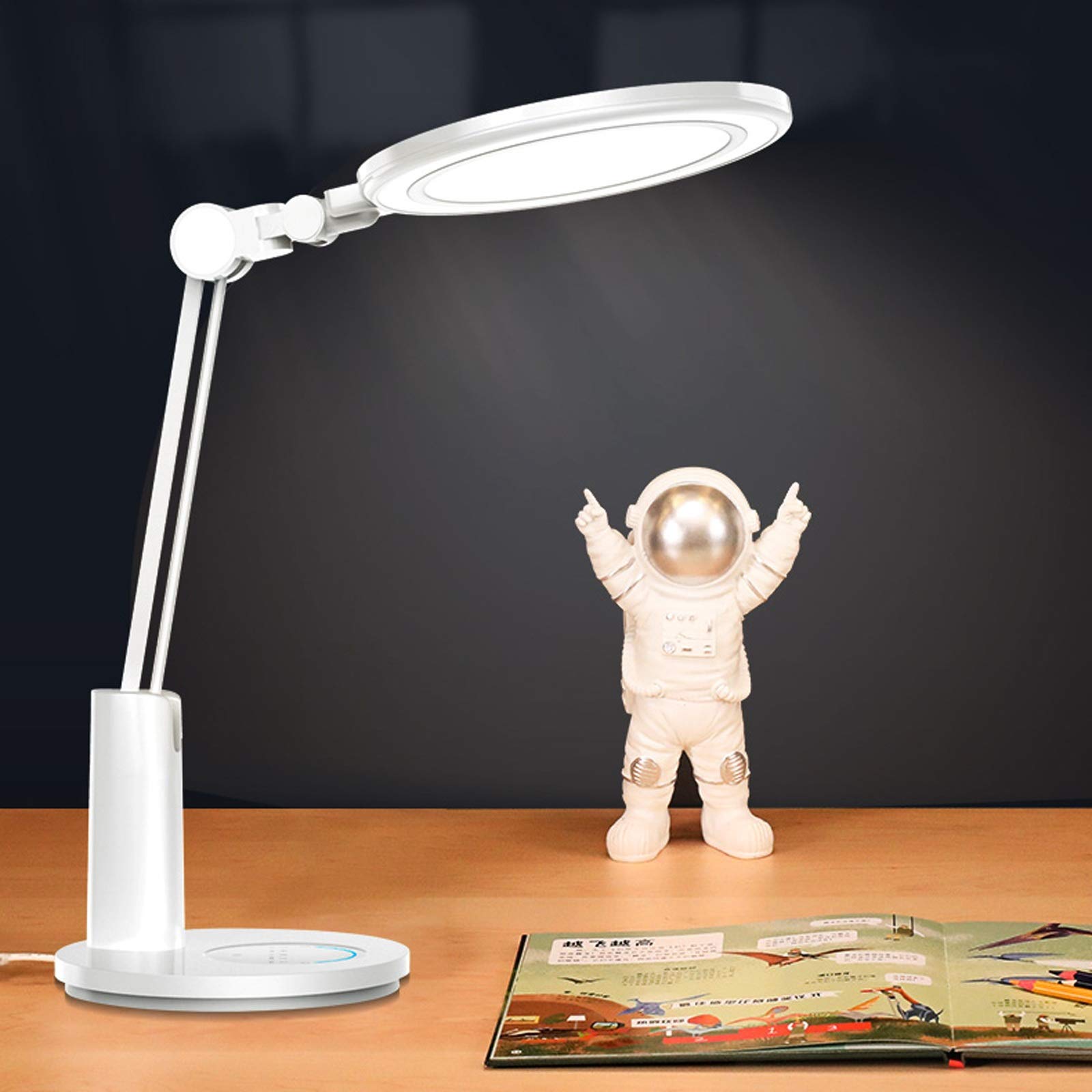 Lámpara Escritorio LED Lámpara de escritorio de 18W LED con 216 cuentas de lámparas de espectro completo Lámpara de oficina regulable con toque / Temporizador Función Modernas lámparas de escritorio i