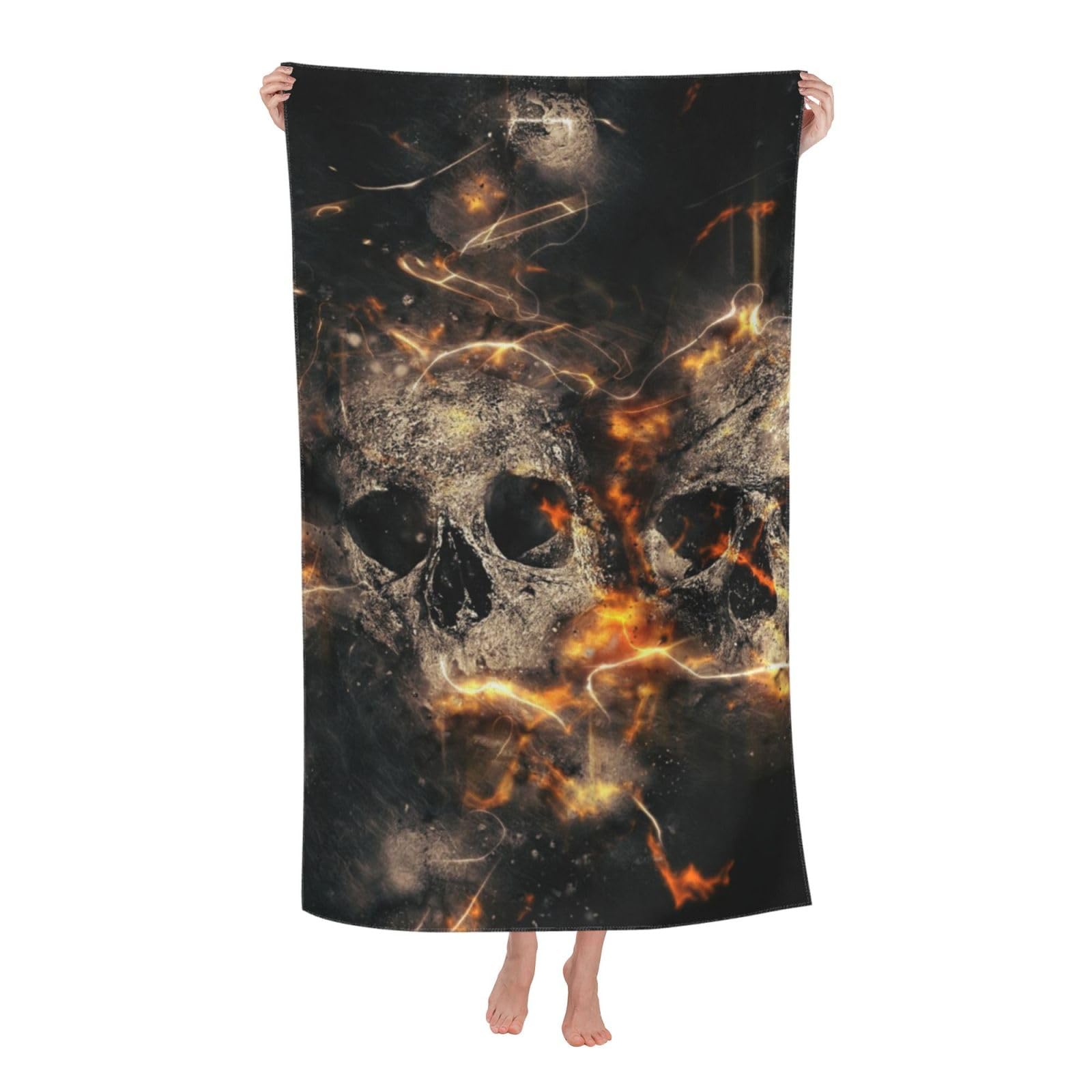 LSRCPD Beach Towel Decay Skull Microfiber Beach Towels Blanket Oversized Tropical Big Extra Large XL Pool Towels Quick Dry Sandproof for Women Girls Kids
