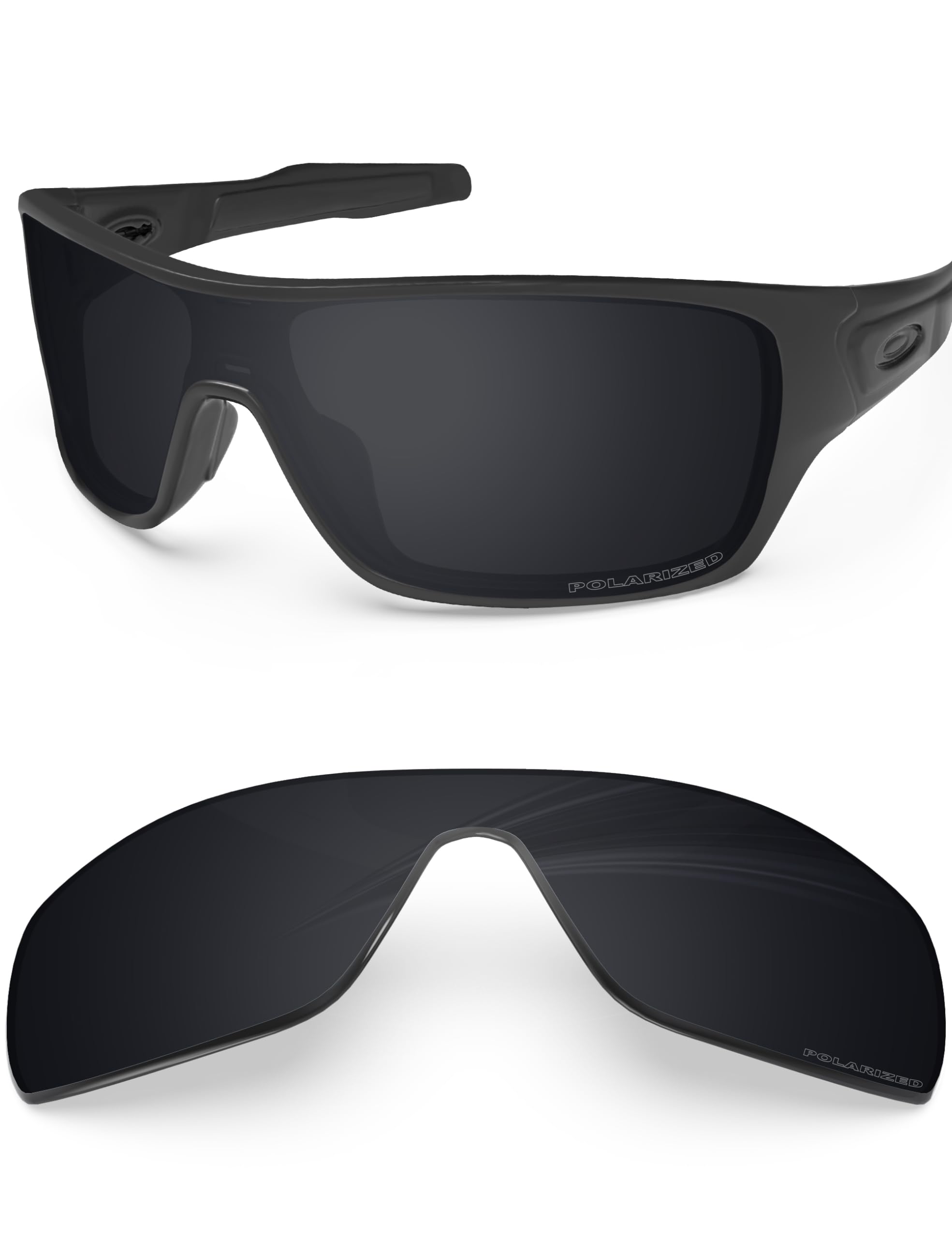 Blazerbuck Men's Black - Polarized Anti-Salt Polarized Replacet Lenses For Oakley Turbine Rotor Oo9307 - Black