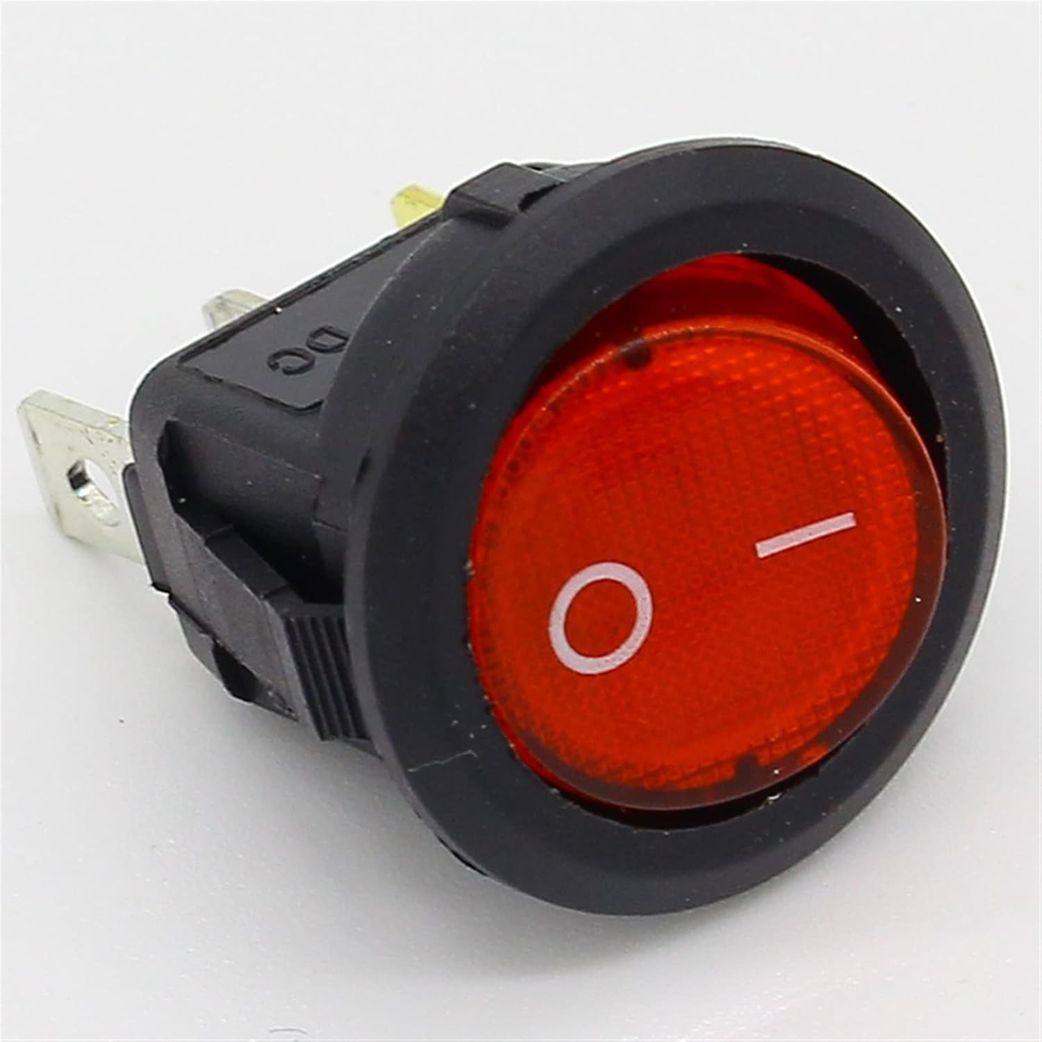 4Pcs Car 220V Round Rocker Dot Boat LED Light Toggle Switch SPST ON/Off Electric Controls (Color : Red) (Color : Red)