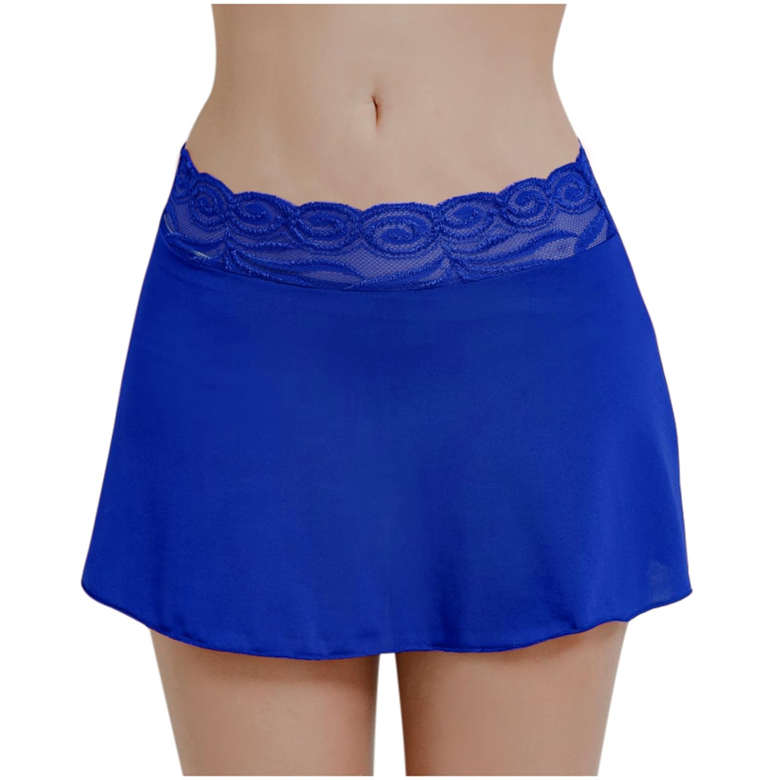 Trendy Womens Mini Skirt with Elegant Lace Patchwork - Perfect for Parties Casual Outings or Everyday Wear