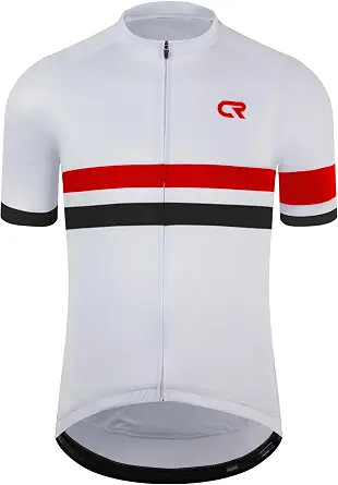 Coconut Ropamo Men's Cycling Jersey Short Sleeve Road Bike Shirt with 3+1 Zipper Pockets, Breathable, Quick Dry