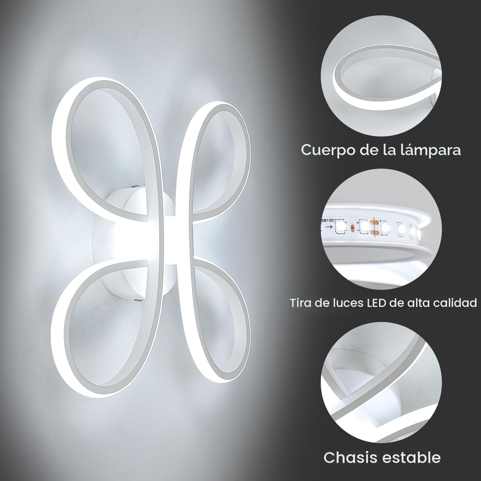 Comely Lámpara de Techo LED Cuadrada Moderna 30 W 3400 LM, 30 cm Plafón LED Blanco 6500 K, Luz Blanca Fría para Dormitorio, Salón, Comedor y Pasillo