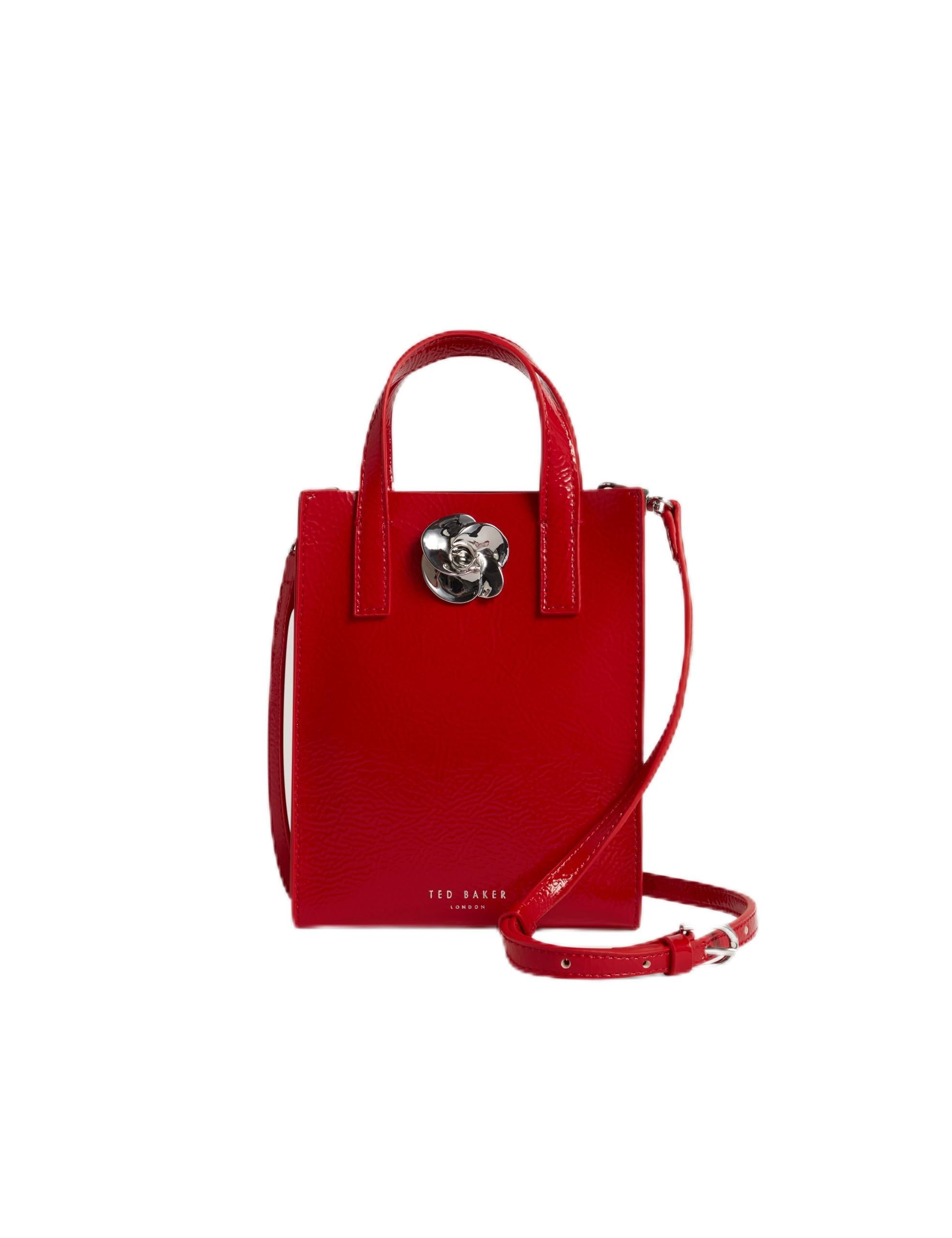 Ted Baker handbag Roseem Rose Detail Crinkle Small Bag Red