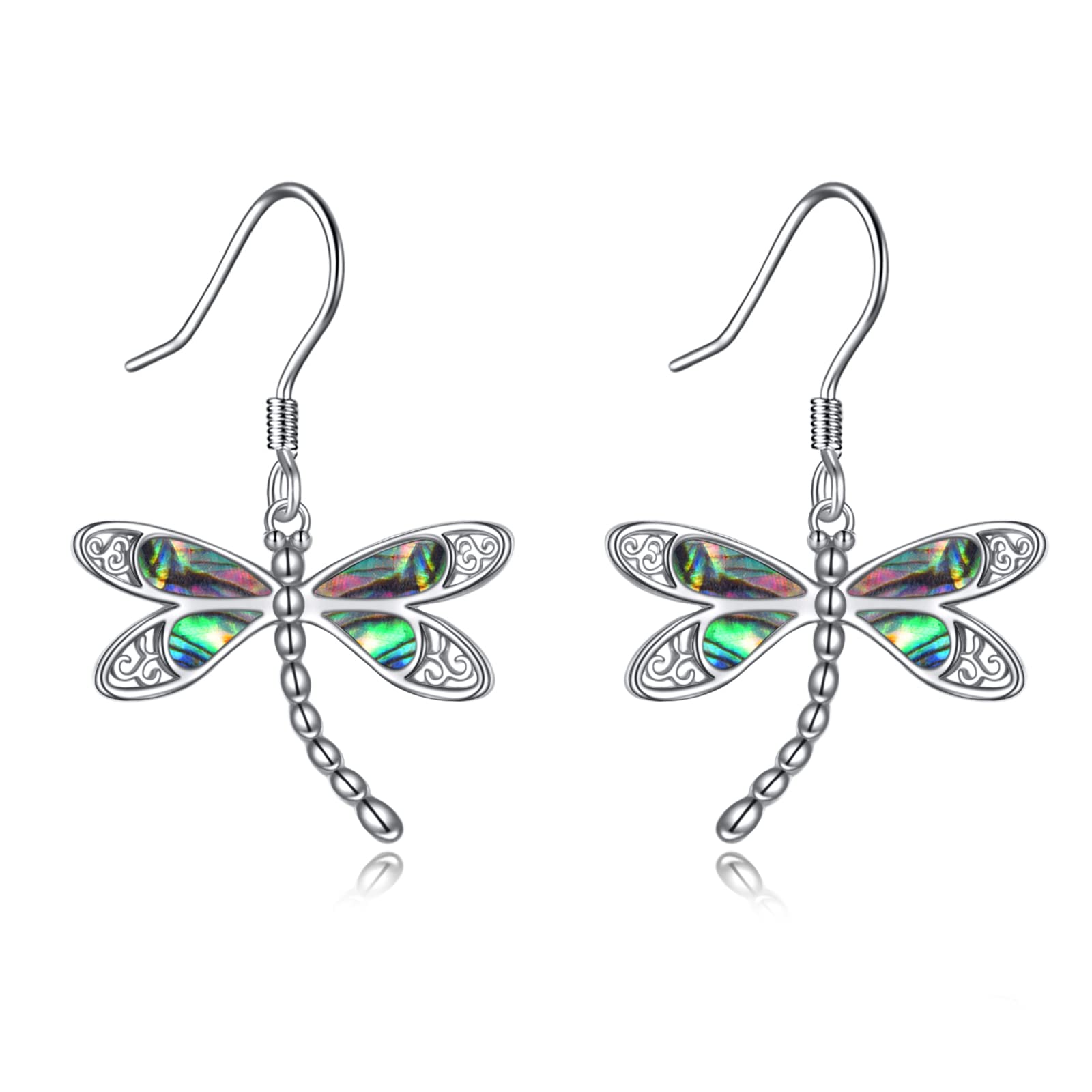 - Dragonfly Earrings 925 Sterling Silver Moonstone Leverback Dragonfly Dangle Drop Earrings Women Jewelry Gifts